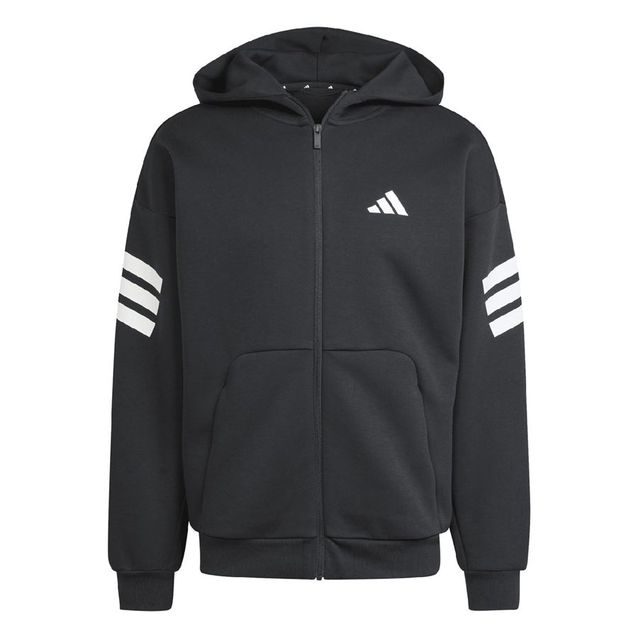 Hoodie Future Icons 3-Stripes felpa uomo con zip e cappuccio Adidas | JD4827X